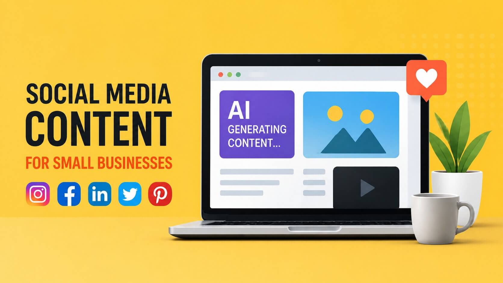 creating social media posts using AI tools for business growth