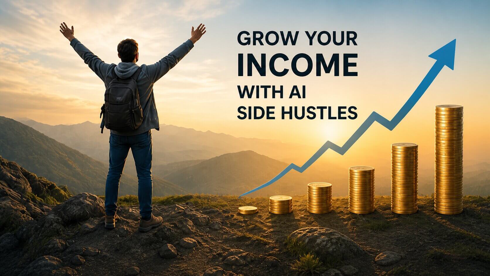 earning money online using AI side hustles and digital skills
