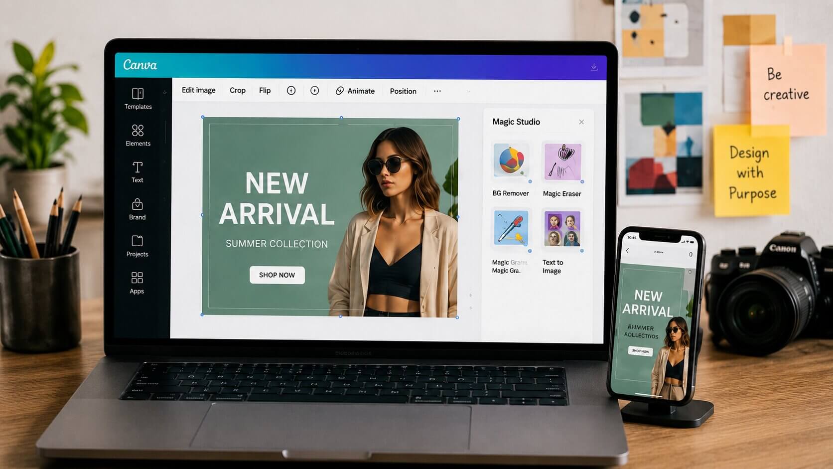 Creating social media graphics using Canva and AI design tools