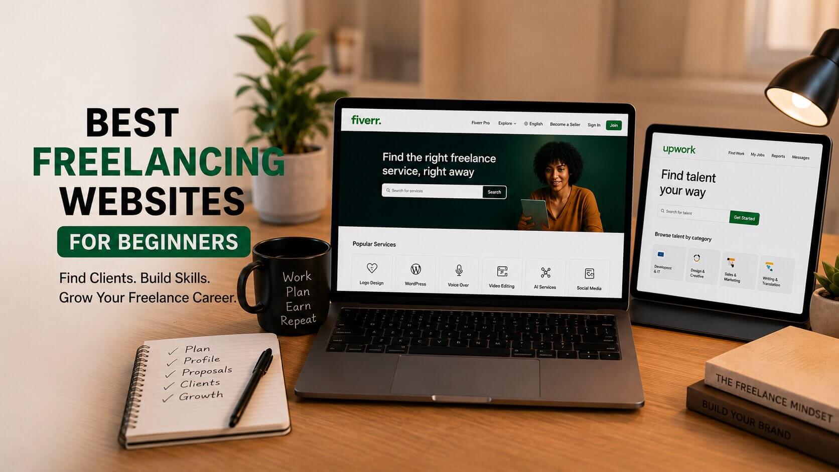 Fiverr gig setup for beginner freelancers offering online services