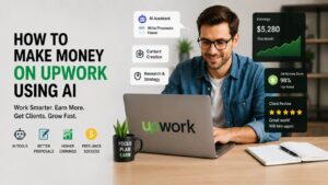 Freelancer using AI tools to earn money on Upwork in 2026