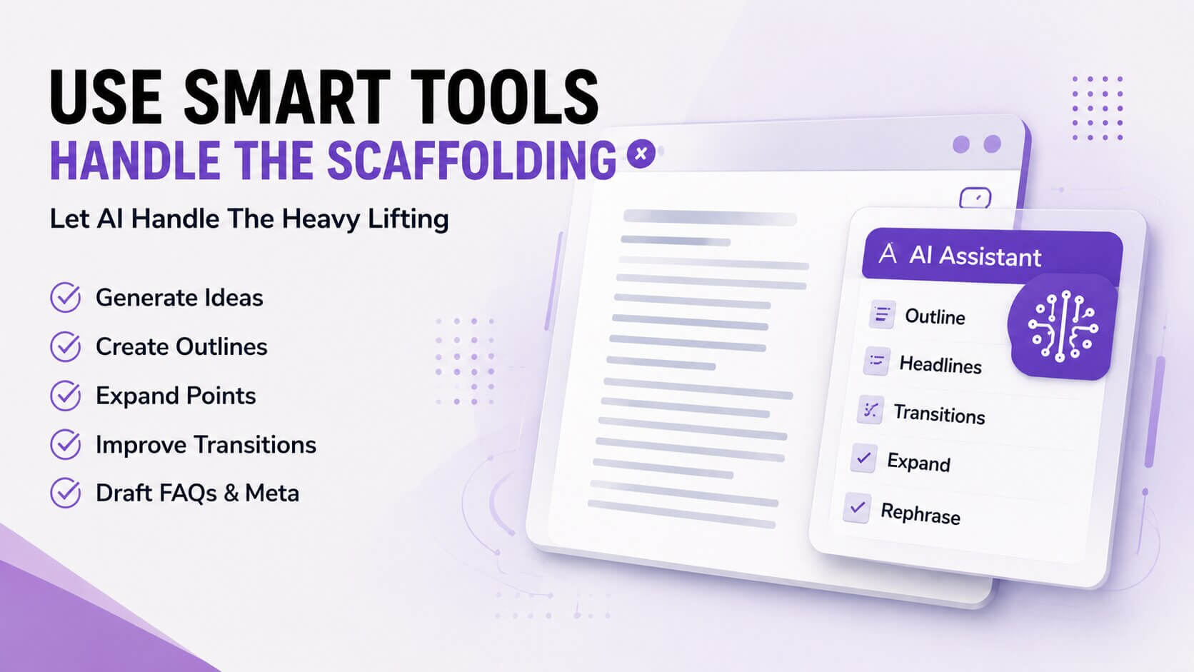 AI writing assistant helping bloggers create outlines and improve blog content faster